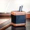 Dacasso Walnut & Leather Pencil Cup AG-8410 - alternate 2